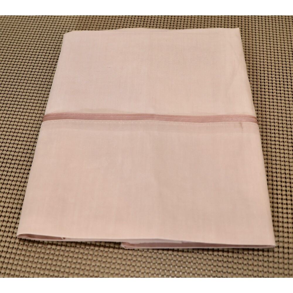 Springmaid Pillowcase Pink No Iron Percale Standard Stripe Bedding